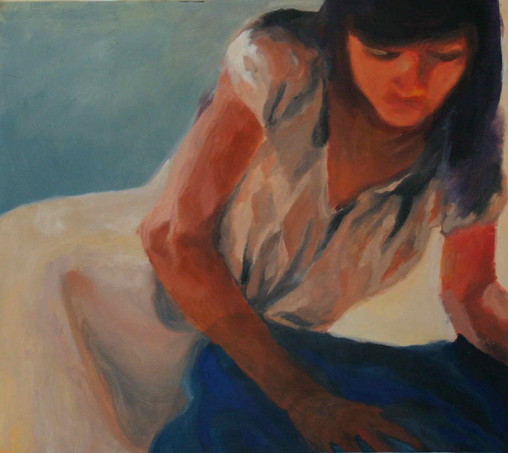 o.T. (Frau, aufgesttzt)